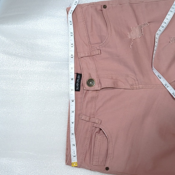 Silver Crush Women's Pink Distressed Skinny Jeans Size 5/6 - Picture 12 of 14